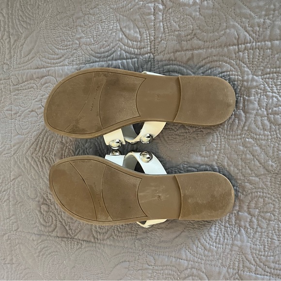 Marc Fisher Bryte2 Flat Sandal White Size 8 - Picture 5 of 6